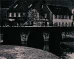 Die Essenbacher Brücke über Schwabach um 1913.